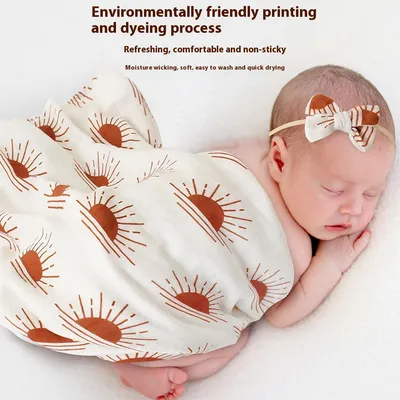 Bamboo Cotton Cloth Quilt Cover Blanket Newborn Baby Swaddle Summer Bag