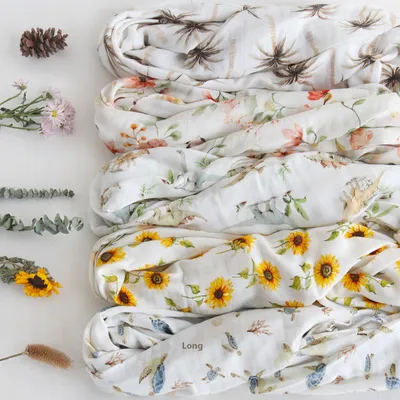 Bamboo Cotton Cloth Quilt Cover Blanket Newborn Baby Swaddle Summer Bag
