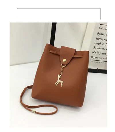 Summer new style pu female bag bucket