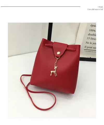 Summer new style pu female bag bucket