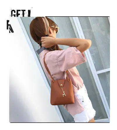 Summer new style pu female bag bucket