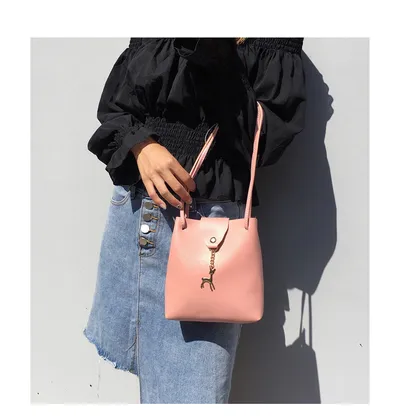 Summer new style pu female bag bucket