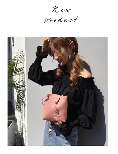 Summer new style pu female bag bucket