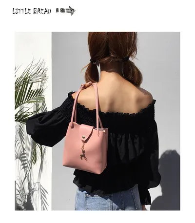Summer new style pu female bag bucket