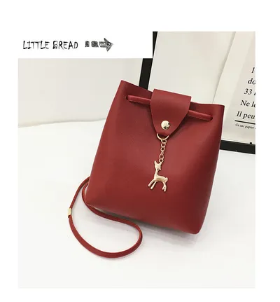 Summer new style pu female bag bucket