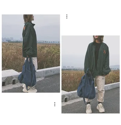 Big Tote Bags Large Capacity Canvas Denim Shipping Bag