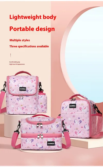 Children's Cartoon Insulated Bag Students With Meals Lunch Box Bag Portable Cold Preservation Ice Pack