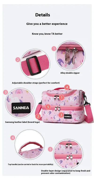 Children's Cartoon Insulated Bag Students With Meals Lunch Box Bag Portable Cold Preservation Ice Pack