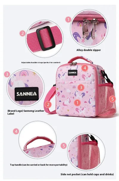 Children's Cartoon Insulated Bag Students With Meals Lunch Box Bag Portable Cold Preservation Ice Pack