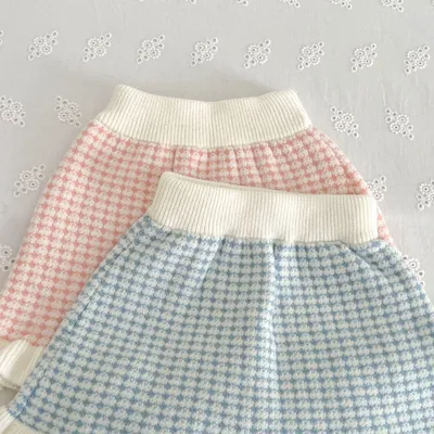 Kids' Sweater Skirt Knitted Cardigan Baby Two-piece Suit