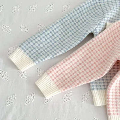Kids' Sweater Skirt Knitted Cardigan Baby Two-piece Suit
