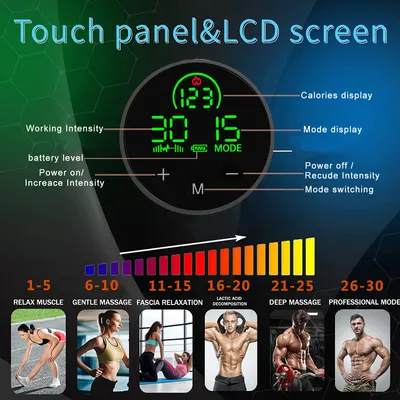 Men's Sports Calories Display Massage Fitness Belt