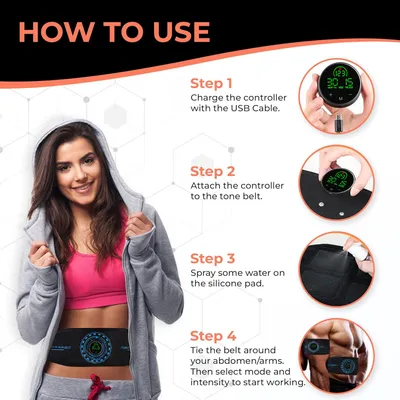 Men's Sports Calories Display Massage Fitness Belt