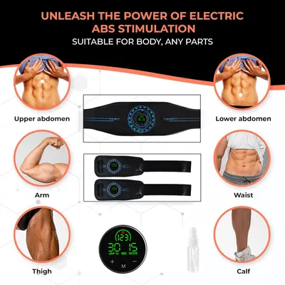 Men's Sports Calories Display Massage Fitness Belt