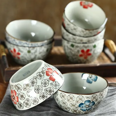 Creative Square Bowl Home Thickened And Anti-scald Underglaze Tableware