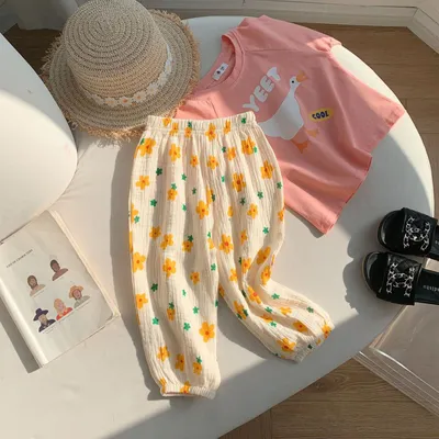 Korean Style Baby Anti-mosquito Pants Thin Cotton Trousers Loose