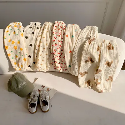 Korean Style Baby Anti-mosquito Pants Thin Cotton Trousers Loose
