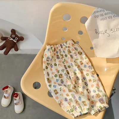 Korean Style Baby Anti-mosquito Pants Thin Cotton Trousers Loose