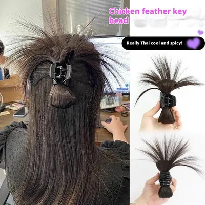 Kick Shuttlecock Fountain High Ponytail Grip Female Hair Volume