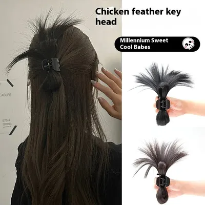 Kick Shuttlecock Fountain High Ponytail Grip Female Hair Volume