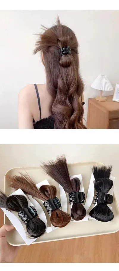 Kick Shuttlecock Fountain High Ponytail Grip Female Hair Volume