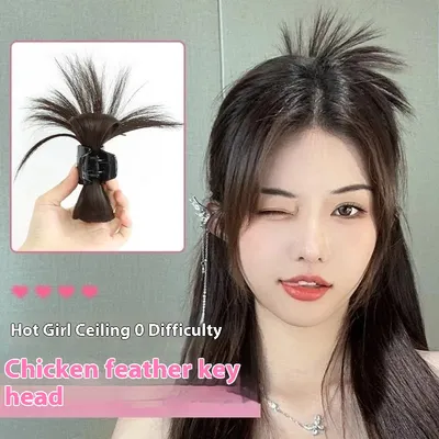 Kick Shuttlecock Fountain High Ponytail Grip Female Hair Volume