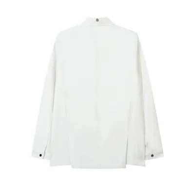 Men's Trendy Patchwork Double Zipper Design Niche Personality Loose Lapels Suit Jacket