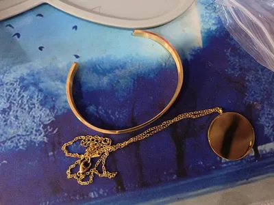 Stainless Steel Arabic Disc Necklace Bracelet