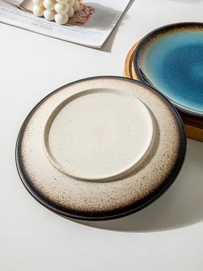 8-inch Ice Crack Disc Ceramic Dessert Plate