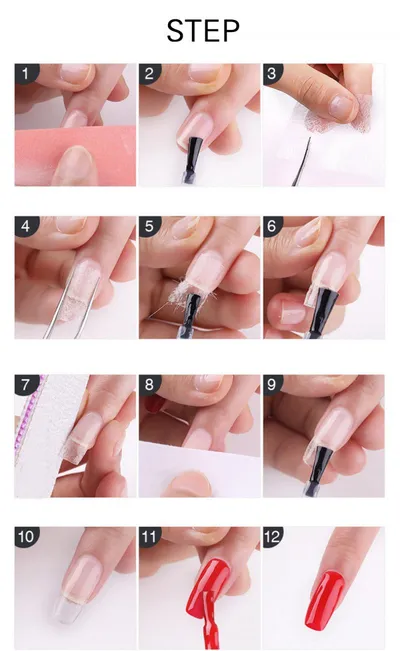 Nail Extension Fiber Set Nail Extension Gel Repair Liquid Paper-free Support Sheet