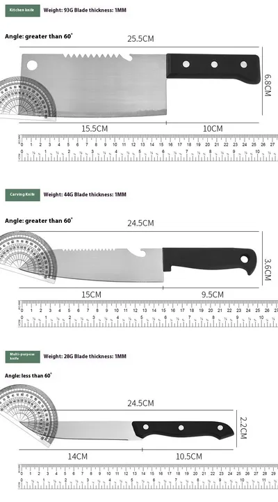 Kitchen Knives 8-Piece Gift Box Bone Cutting Knife Chef Scissors