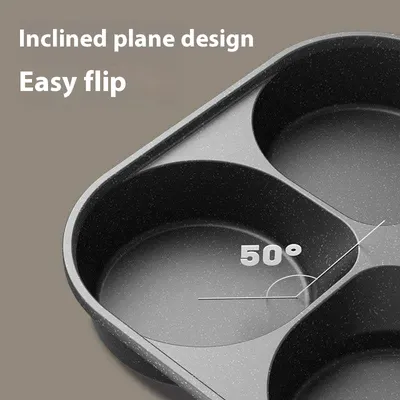 Non-fried Griddle Egg Cakes Small Fried Eggs Egg Frying Pan Four-hole Flat Bottom Sticky
