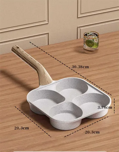 Non-fried Griddle Egg Cakes Small Fried Eggs Egg Frying Pan Four-hole Flat Bottom Sticky