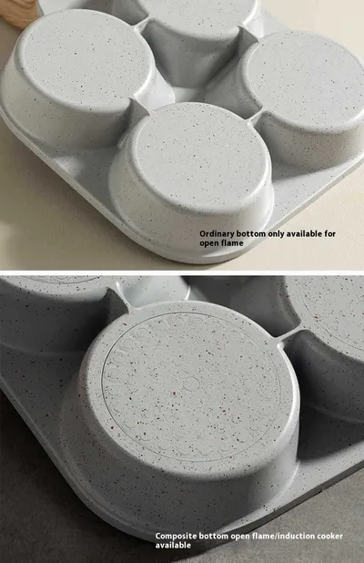 Non-fried Griddle Egg Cakes Small Fried Eggs Egg Frying Pan Four-hole Flat Bottom Sticky