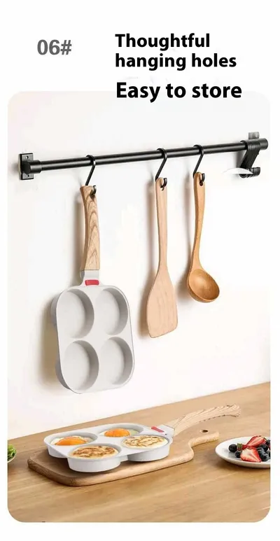 Non-fried Griddle Egg Cakes Small Fried Eggs Egg Frying Pan Four-hole Flat Bottom Sticky