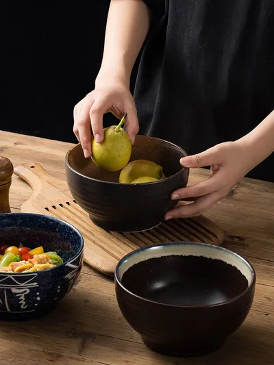 Household High-grade Noodle Shop Dedicated Ceramic 7-inch Beef Noodle Bowl