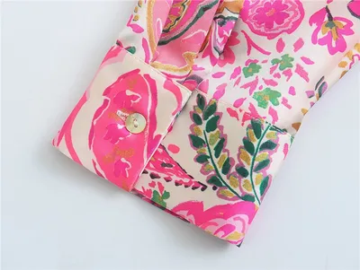 Spring New Women's Retro Casual Printed Shirt Top