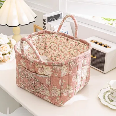 Foreign Trade Export Home Fabric Storage Basket Korean Pastoral Style