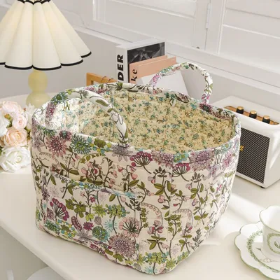 Foreign Trade Export Home Fabric Storage Basket Korean Pastoral Style