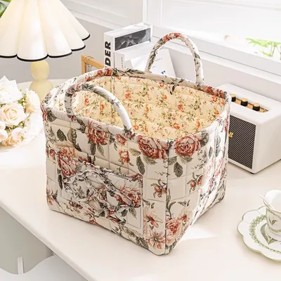 Foreign Trade Export Home Fabric Storage Basket Korean Pastoral Style