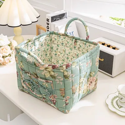 Foreign Trade Export Home Fabric Storage Basket Korean Pastoral Style