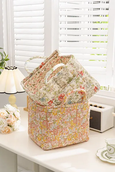 Foreign Trade Export Home Fabric Storage Basket Korean Pastoral Style