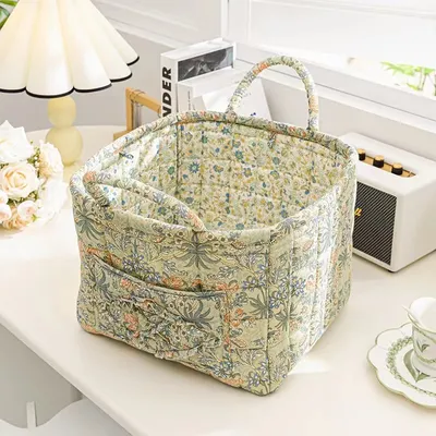 Foreign Trade Export Home Fabric Storage Basket Korean Pastoral Style