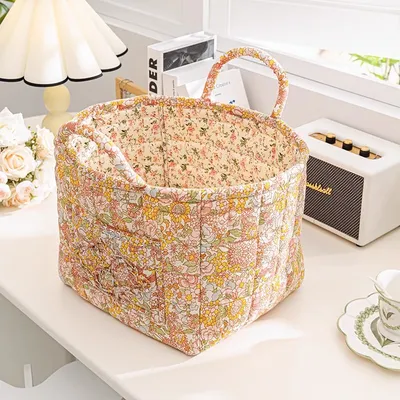 Foreign Trade Export Home Fabric Storage Basket Korean Pastoral Style