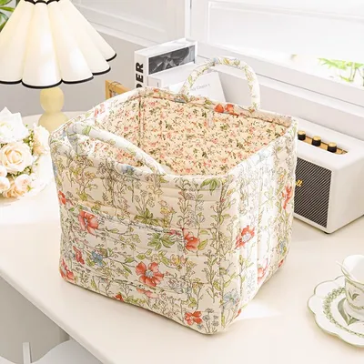 Foreign Trade Export Home Fabric Storage Basket Korean Pastoral Style