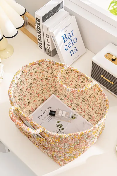 Foreign Trade Export Home Fabric Storage Basket Korean Pastoral Style