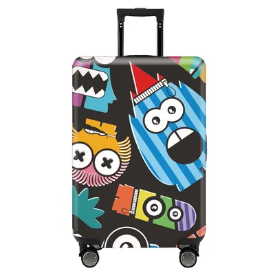 Trendy Unique Suitcase Suite Elastic Case Cover Luggage Protective Cover Travel Trolley Case Dust Cover