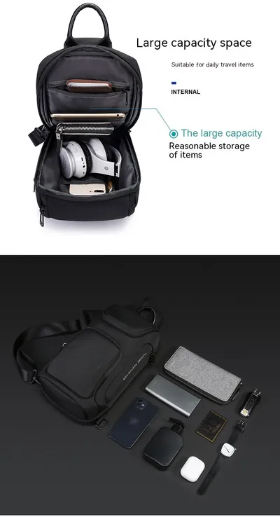 Men's Korean-style Chest Bag Light Business Functional Messenger Bag