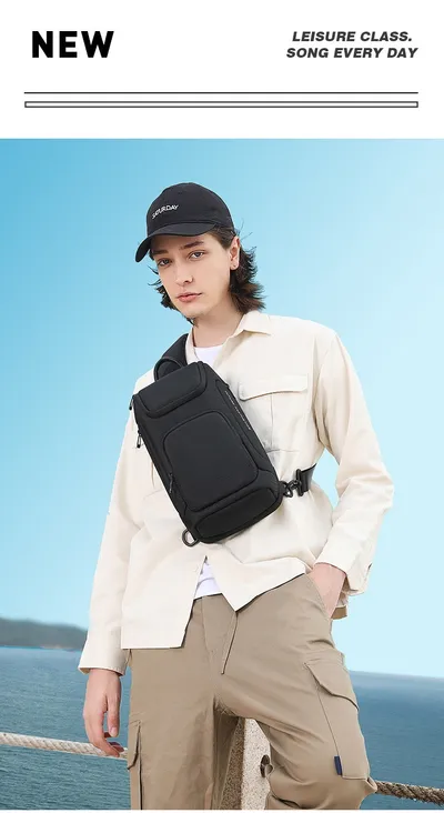 Men's Korean-style Chest Bag Light Business Functional Messenger Bag