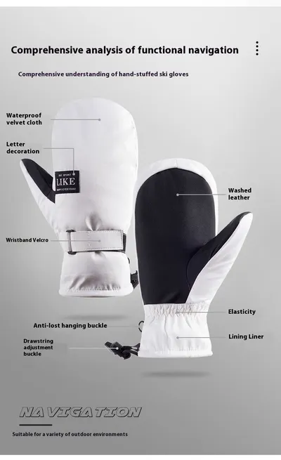 Wind And Cold Proof Thick Touch Screen Cycling Gloves